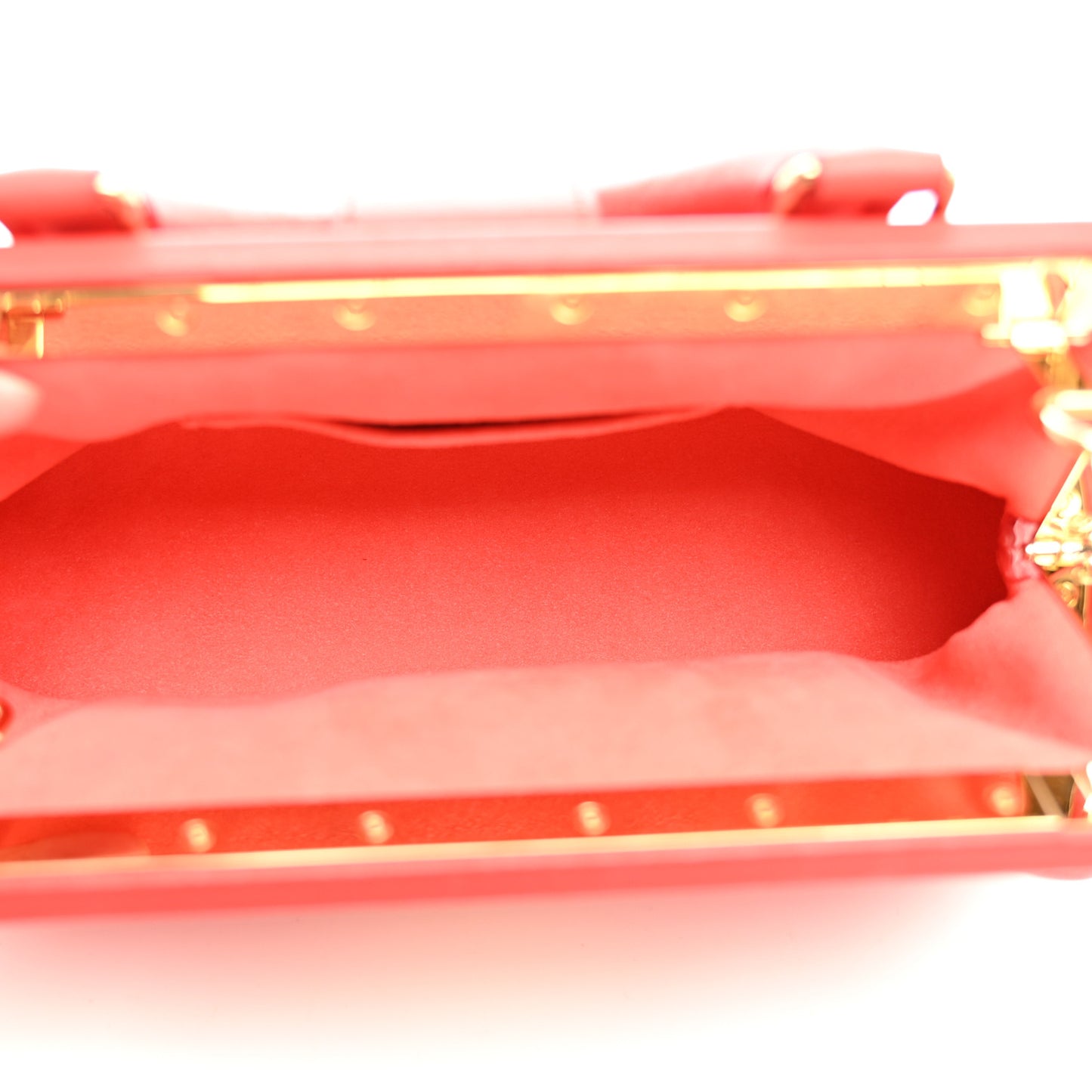 Calfskin Nanogram Embossed Clutch Red