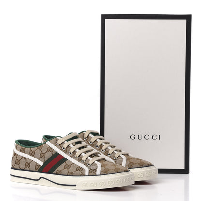 Gucci GG Monogram Web Mens 1977 Tennis Sneakers 9.5 Beige Ebony Mystic White 9 of 9