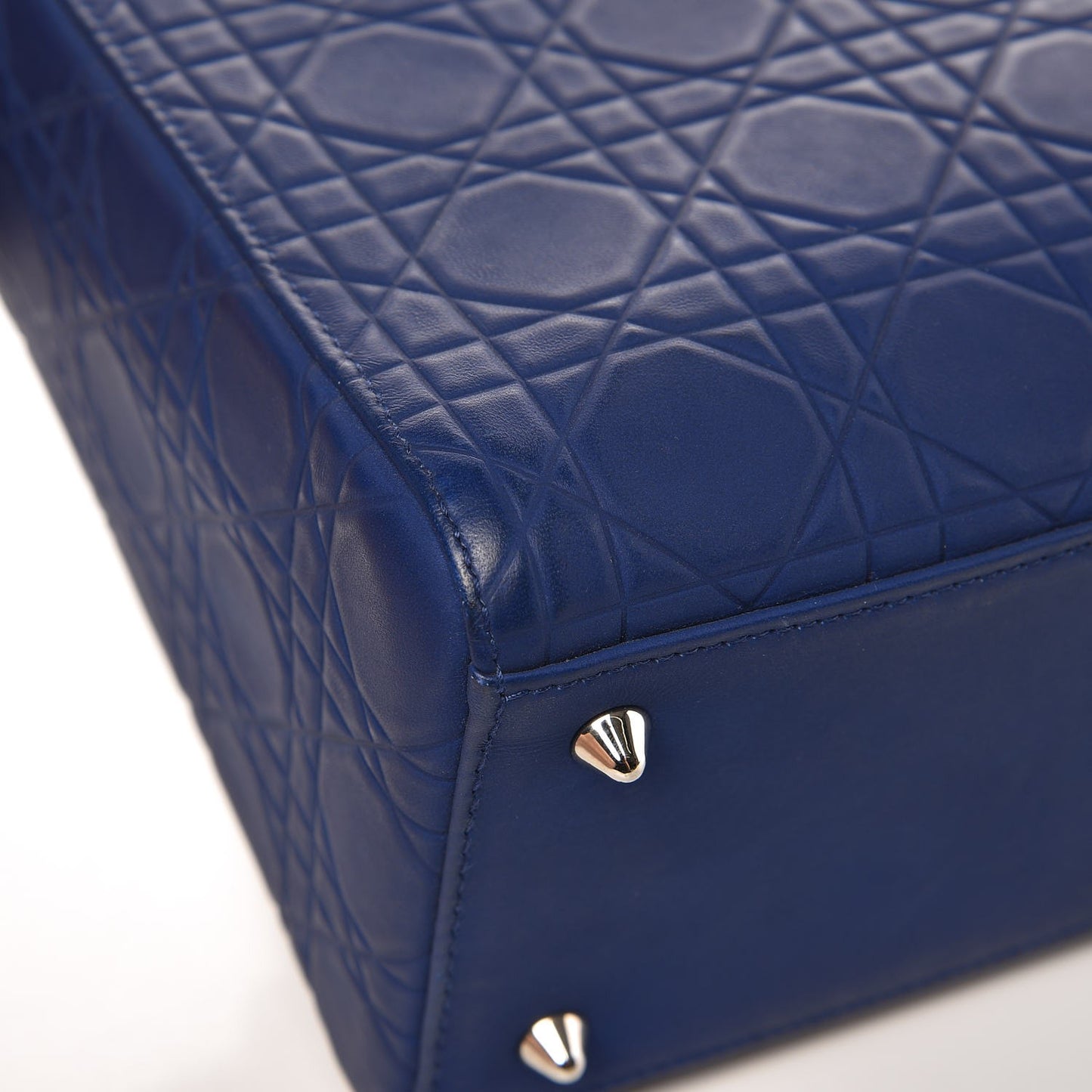Lambskin Cannage Medium Lady Dior Blue