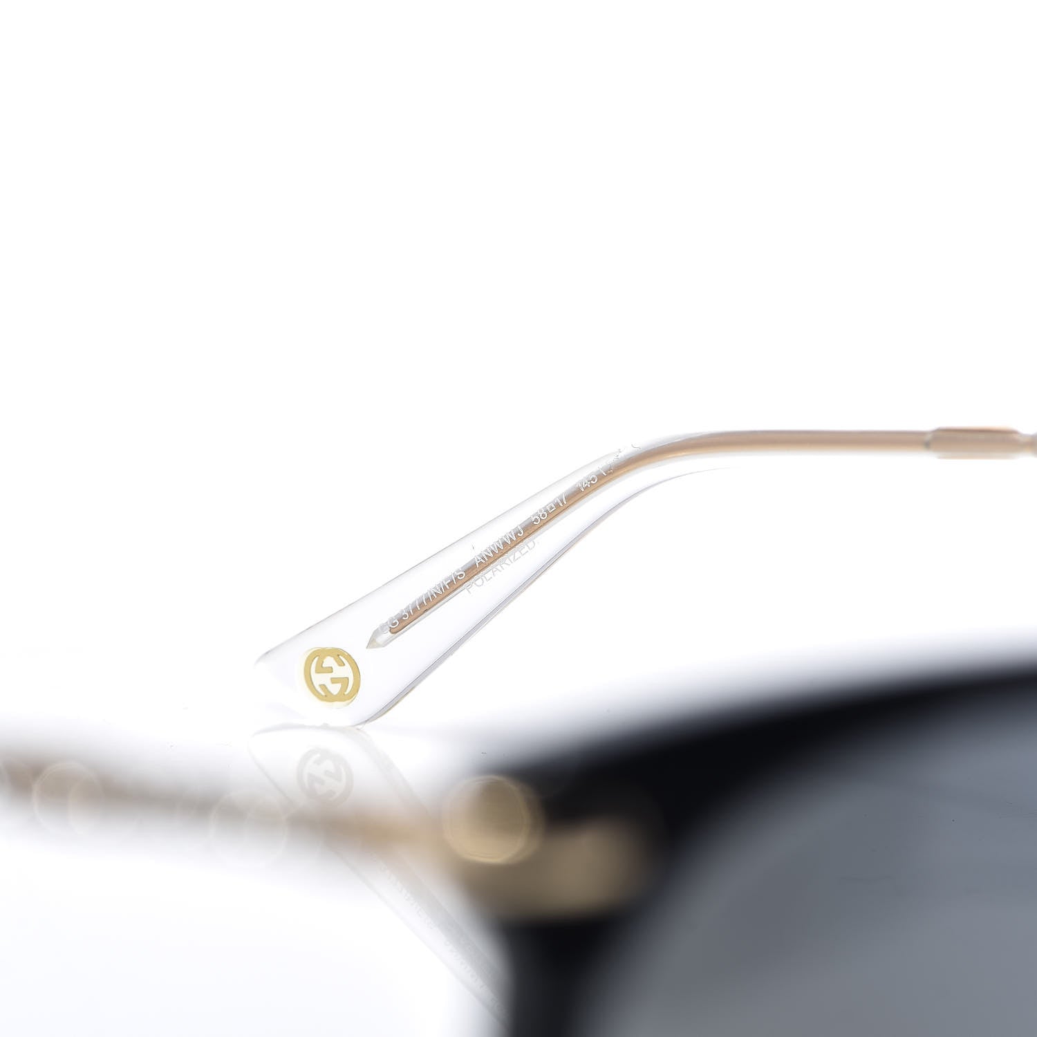 Gucci Crystal Bamboo Cat Eye GG 3771/N/F/S Sunglasses Gold 6 of 10