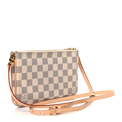 Louis Vuitton Damier Azur Double Zip Pochette 3 of 11