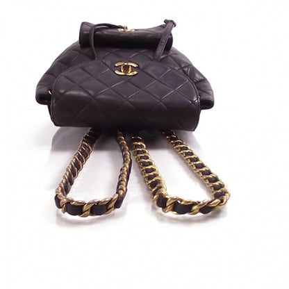 Chanel Lambskin Drawstring Backpack Black 7 of 10