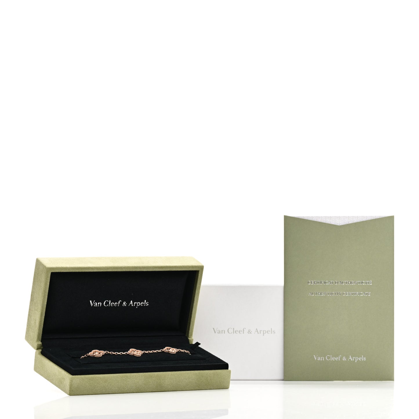 18K Rose Gold 5 Motifs Vintage Alhambra Bracelet