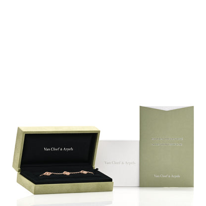 Van Cleef & Arpels 18K Rose Gold 5 Motifs Vintage Alhambra Bracelet 4 of 4