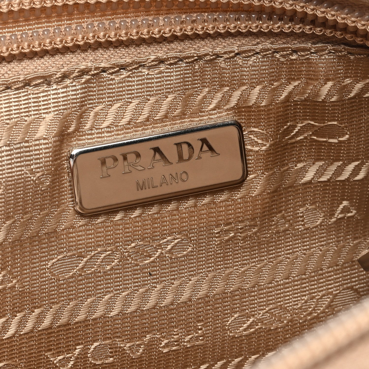 Prada Tessuto Nylon Saffiano Wristlet Cammeo 6 of 6