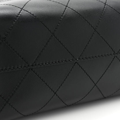 Chanel Calfskin Stitched Large Shopping Tote Black 10 of 11
