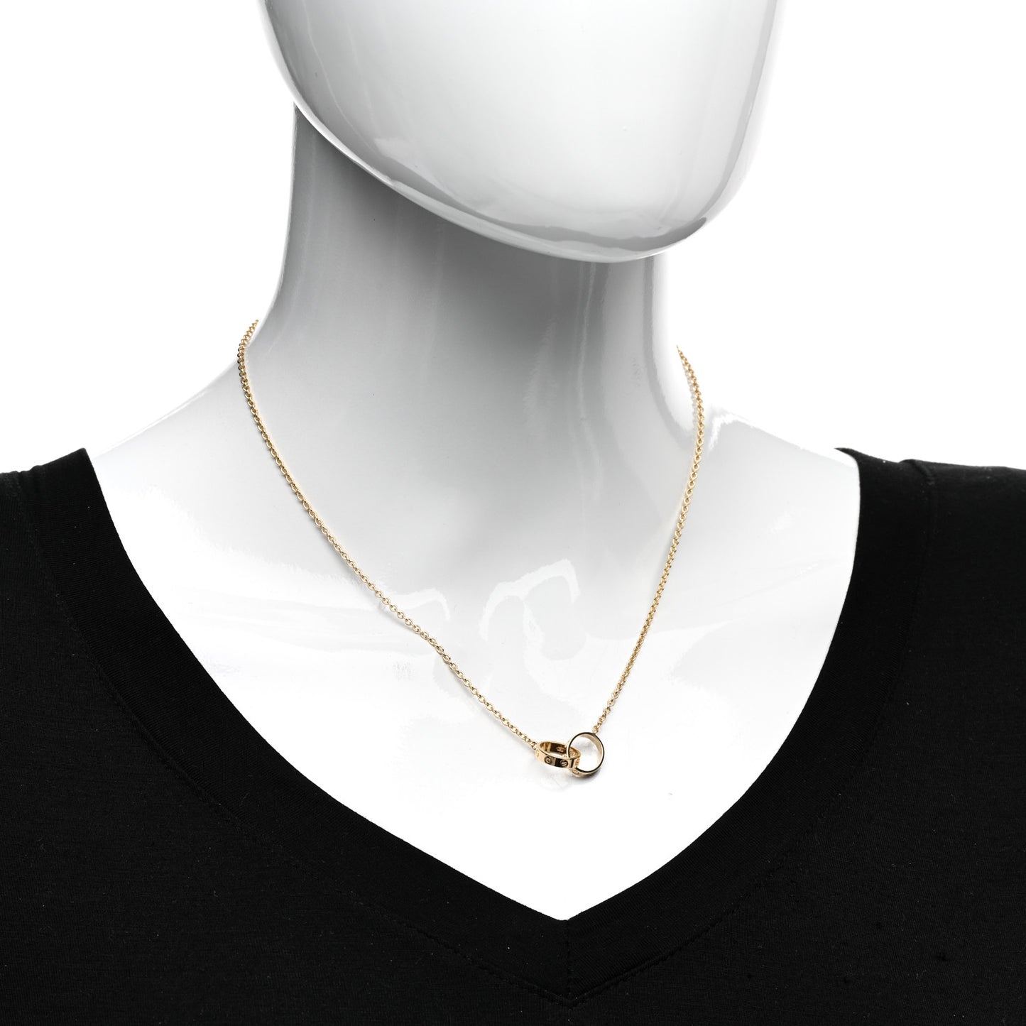 18K Yellow Gold Interlocking LOVE Necklace