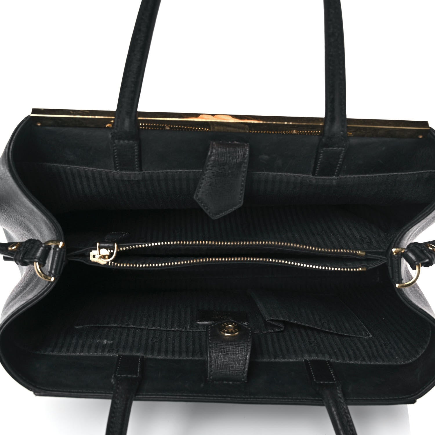 Fendi Vitello Elite Regular 2Jours Tote Black 5 of 16