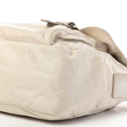 Prada Tessuto Nylon Vela Double Buckle Messenger Bag Sabbia 7 of 9