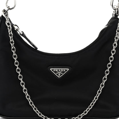 Prada Nylon Re-Edition 2005 Shoulder Bag Black 7 of 9