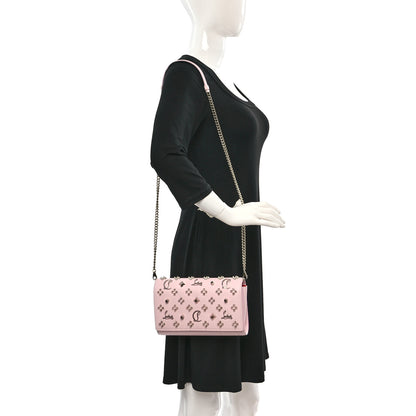 Christian Louboutin Calfskin Spikes Loubinthesky Paloma Clutch Ballerina 2 of 9