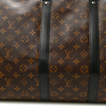 Louis Vuitton Monogram Macassar Keepall Bandouliere 55 10 of 13