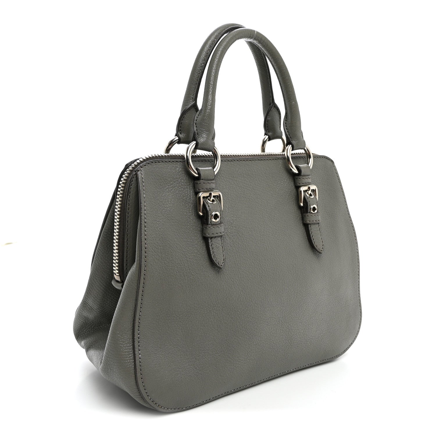 Miu Miu Goatskin Madras Bauletto Pomice 3 of 13