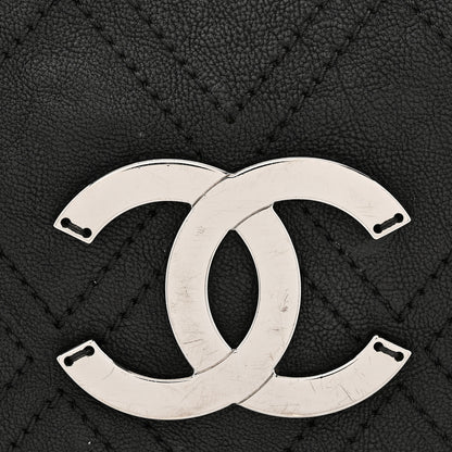 Chanel Calfskin Diamond Stitch Accordion Flap Black 12 of 12