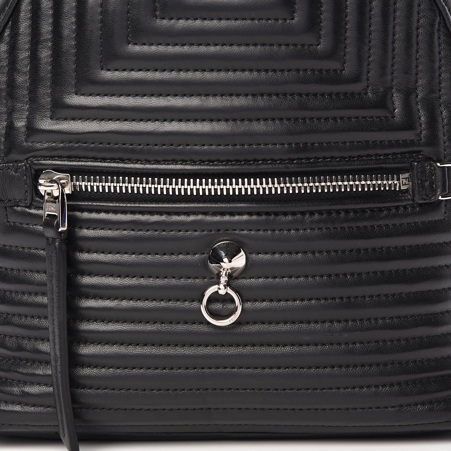 Shiny Nappa Trapuntata Mini Backpack Black