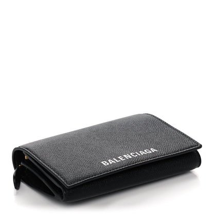 Balenciaga Grained Calfskin Ville Wallet on Chain Black 3 of 9