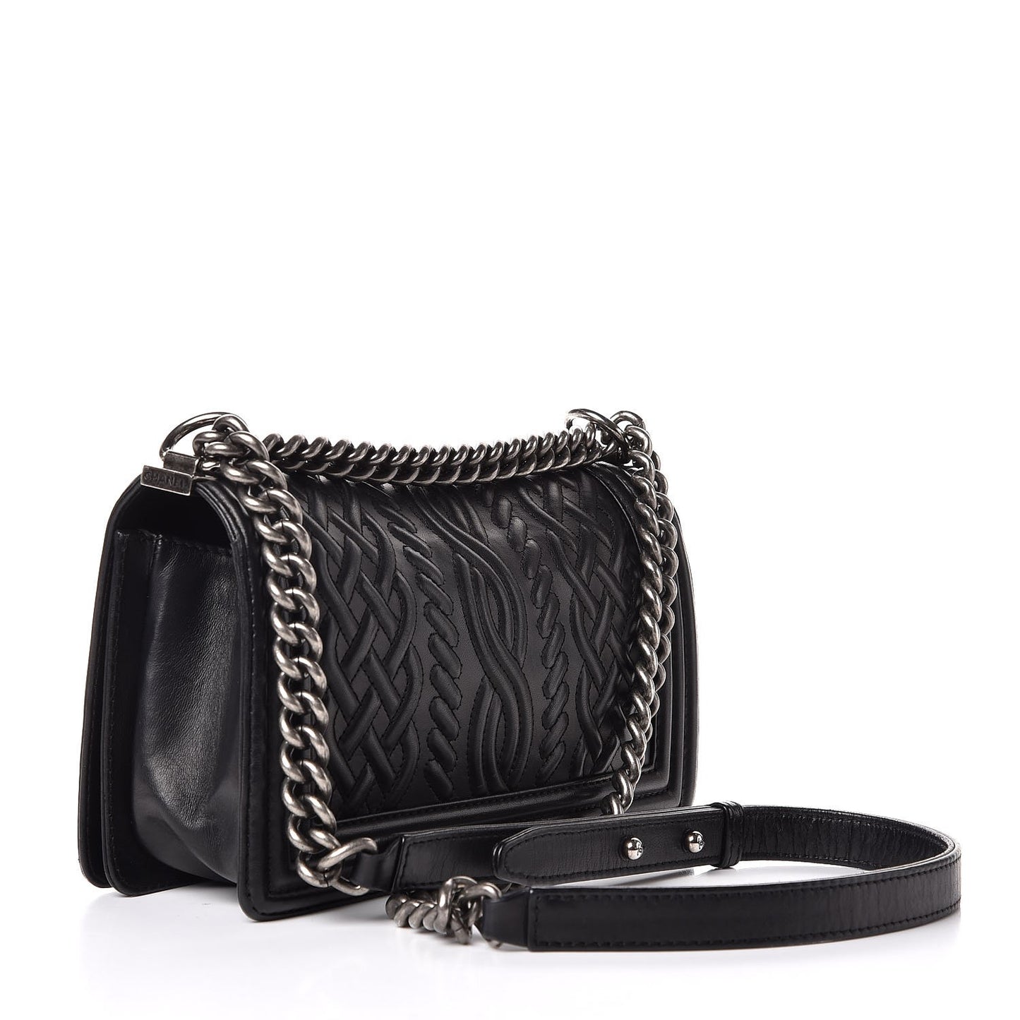 Lambskin Medium Celtic Boy Flap Black