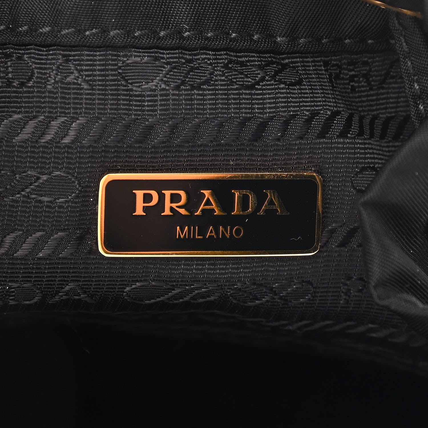 Prada Saffiano Tessuto Nylon Mini Bucket Crossbody Bag Black 6 of 9