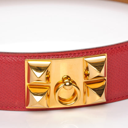 Hermes Courchevel Collier De Chien CDC Belt 70 Rouge Vif 4 of 10