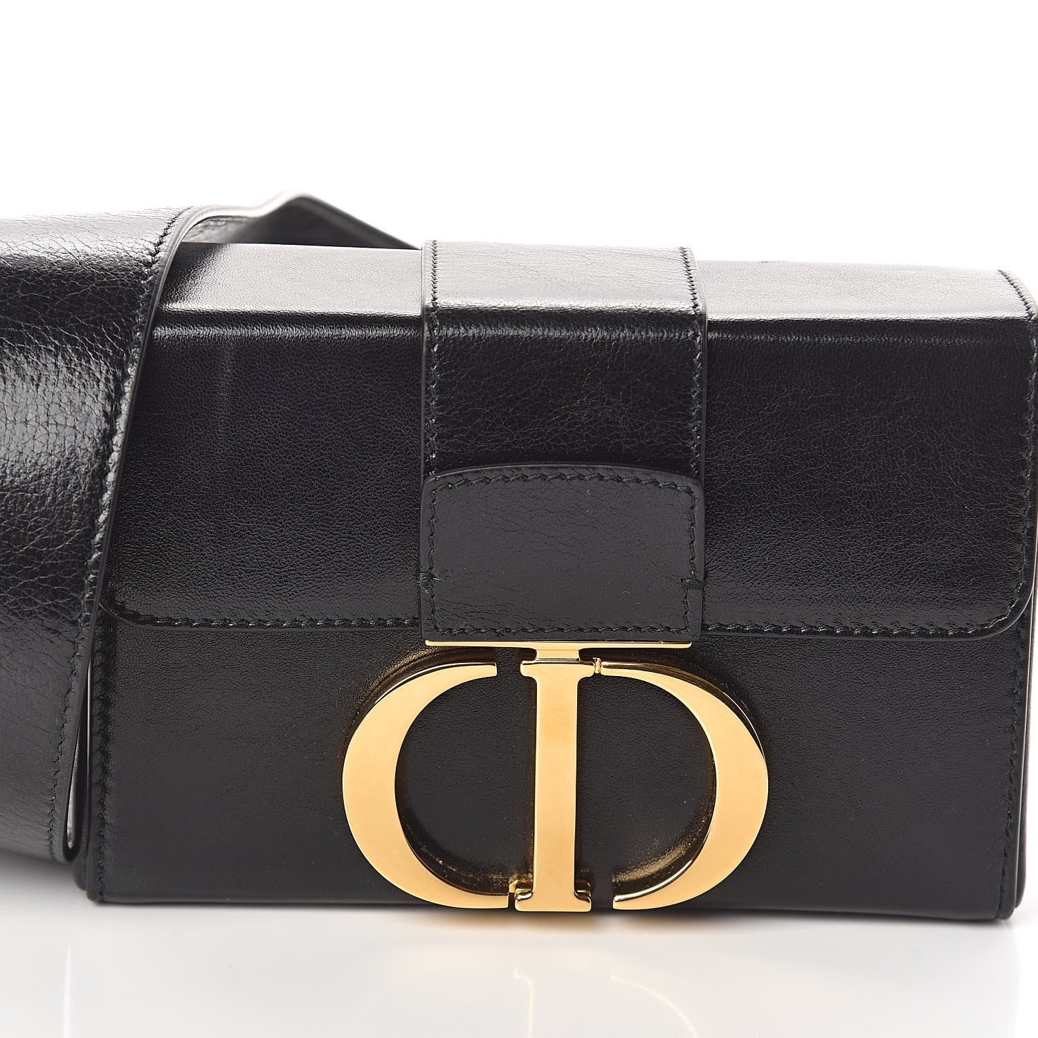 Christian Dior Crackled Lambskin 30 Montaigne Box Bag Black 9 of 9