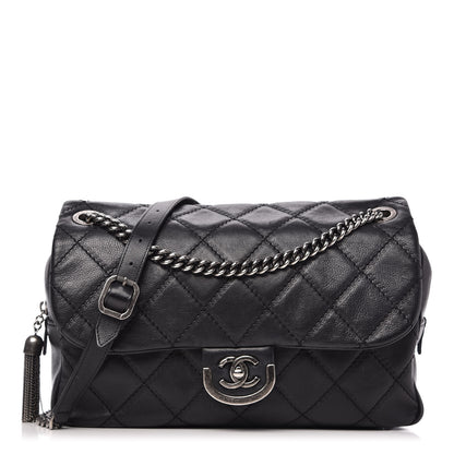 Chanel Calfskin Quilted Jumbo Coco Sporran Flap Black 1 of 10
