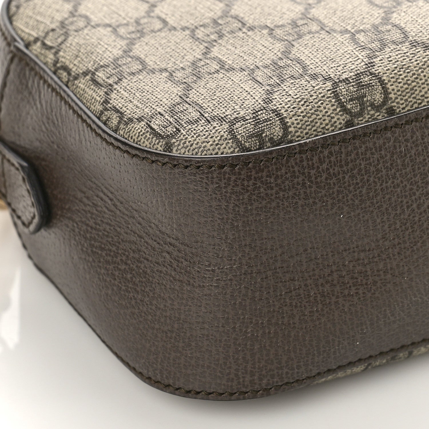 Gucci GG Supreme Monogram Web Neo Vintage Shoulder Bag Beige New Acero Crop 8 of 10