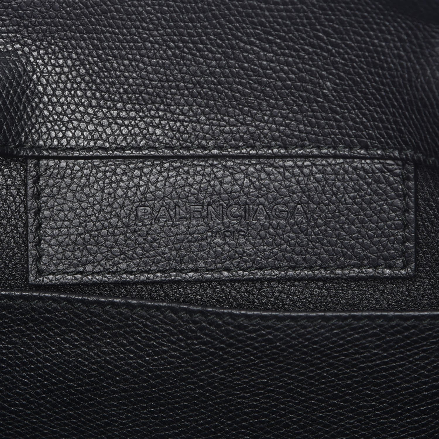 Balenciaga Grained Calfskin Plate Hardware Papier A6 Zip Around Tote Black 7 of 7