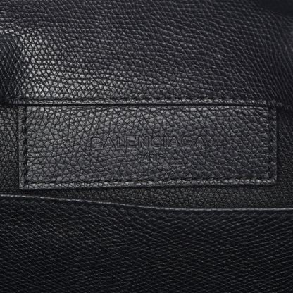 Balenciaga Grained Calfskin Plate Hardware Papier A6 Zip Around Tote Black 7 of 7