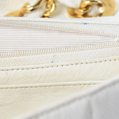 Chanel Caviar Vertical Quilted Jumbo Single Flap White 9 of 22