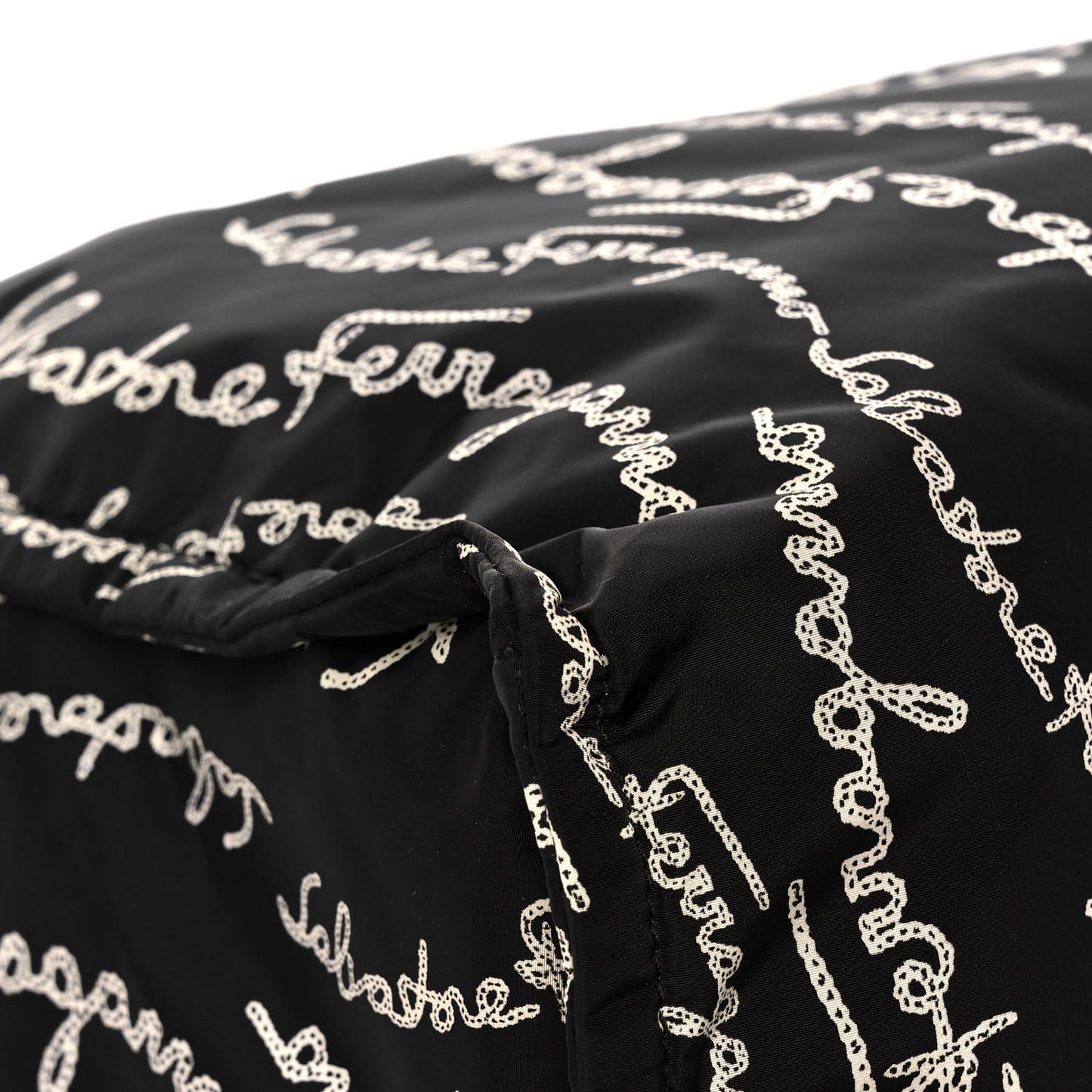 Nylon All Over Printed Logo Tote Black