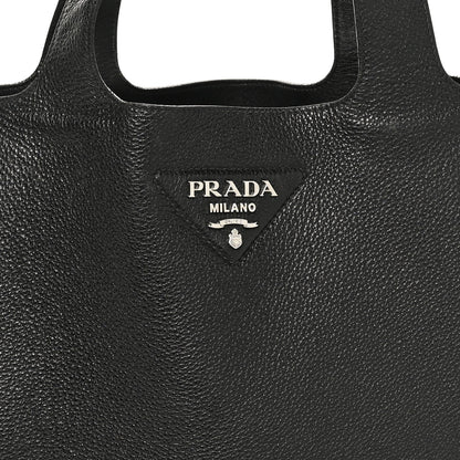 Prada Vitello Daino Soft Large Dynamique Tote Black 7 of 12