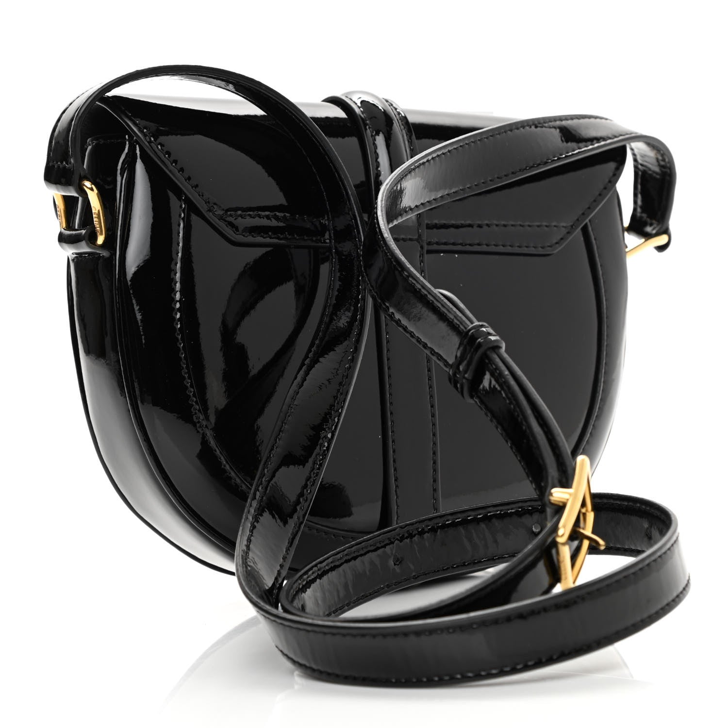 Celine Patent Calfskin Besace Small 16 Black 3 of 8