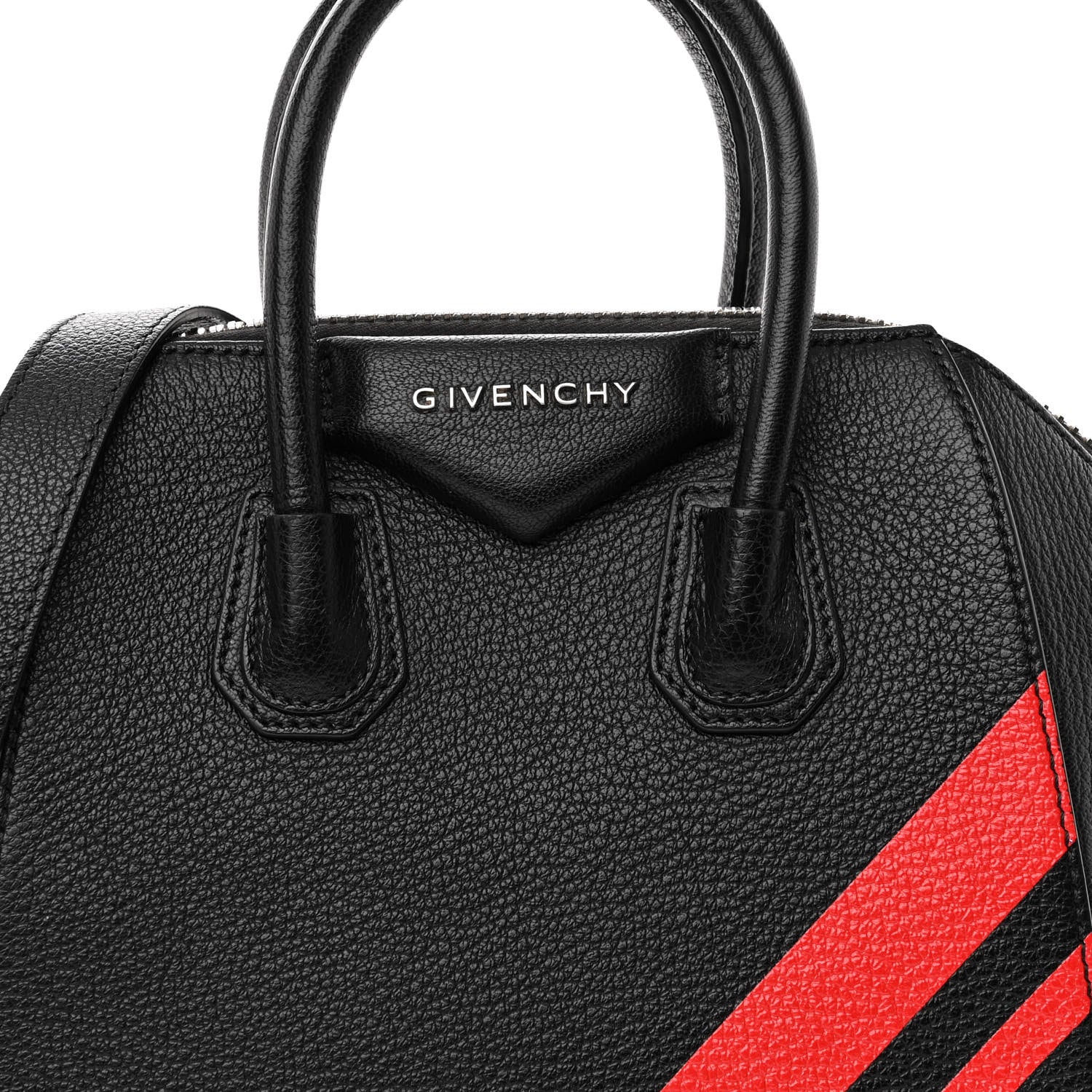 Givenchy Sugar Goatskin Striped Mini Antigona Black 7 of 10