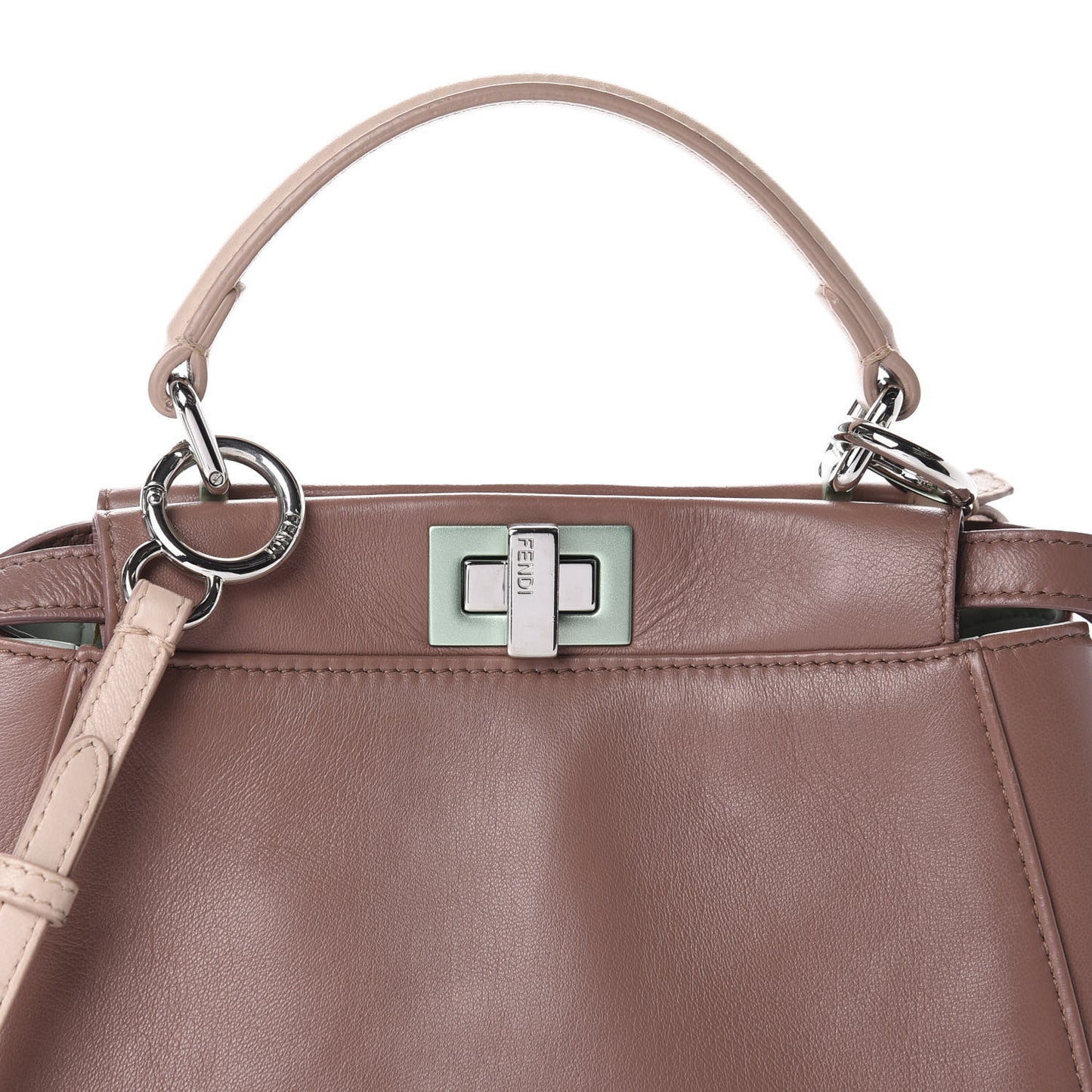 Nappa Colorblock Mini Peekaboo Iconic Satchel English Rose Plaster Oxigen