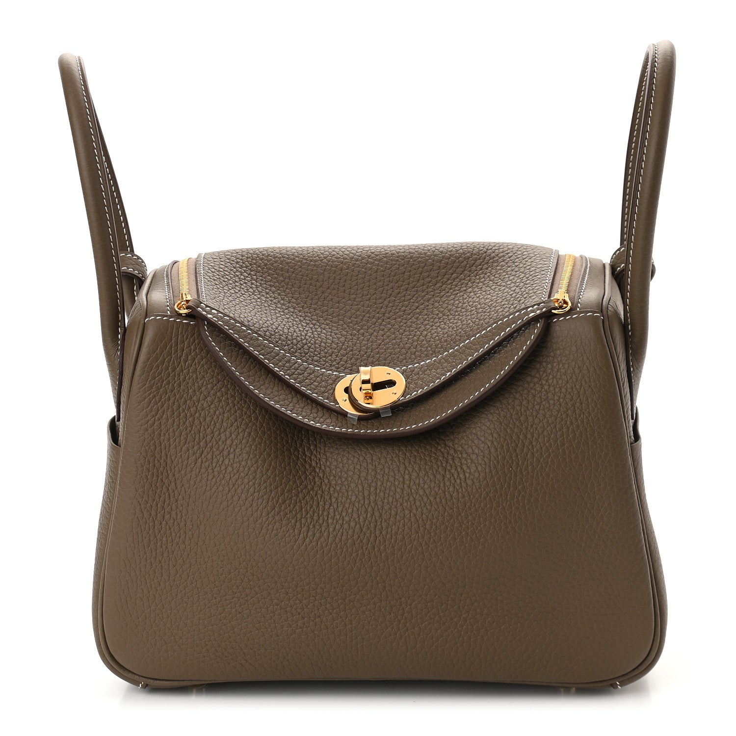 Hermes Taurillon Clemence Lindy 26 Etoupe 1 of 9