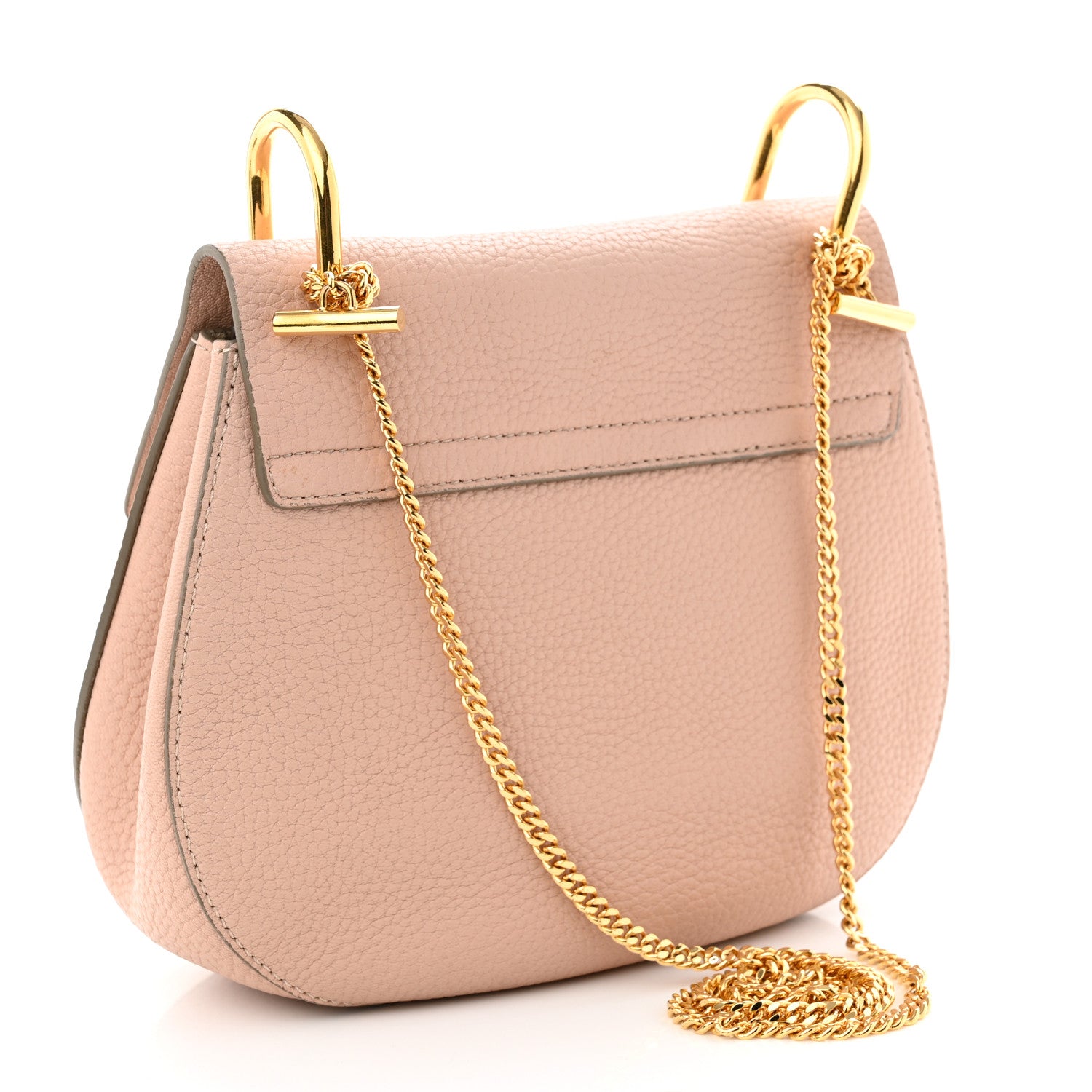 Chloe Grained Lambskin Drew Shoulder Bag Cement Pink 2 of 12