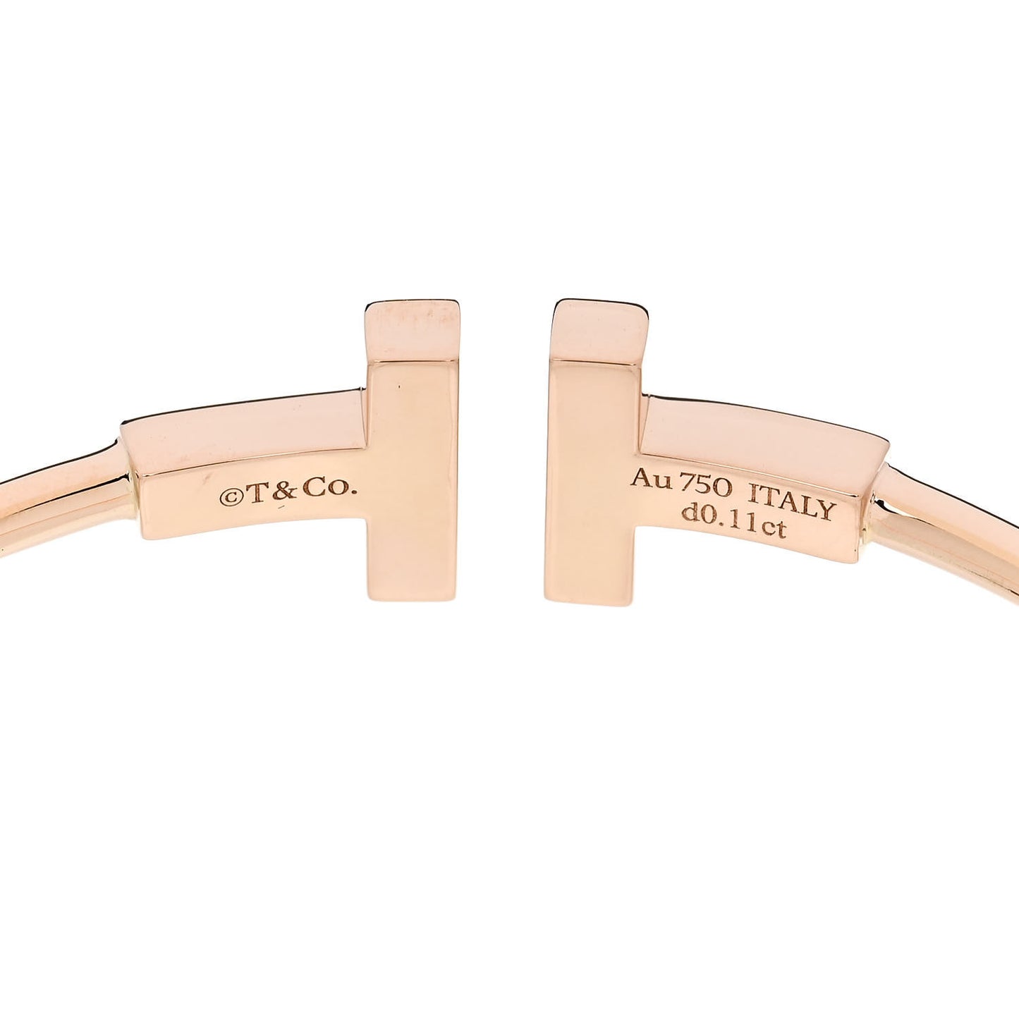 18K Rose Gold Diamond Onyx T Wire Bracelet