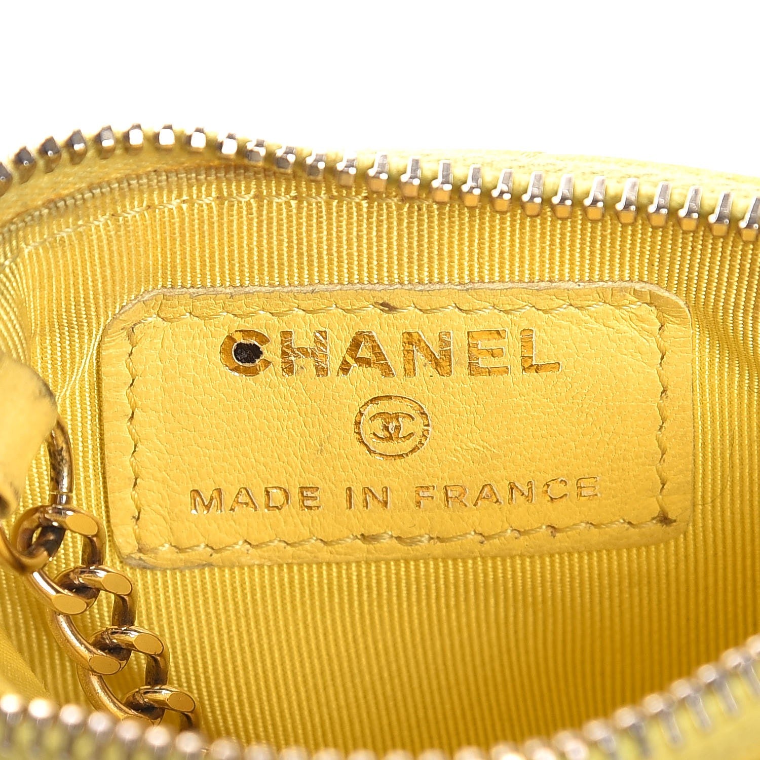 Chanel Lambskin Key Holder Case Yellow 6 of 8