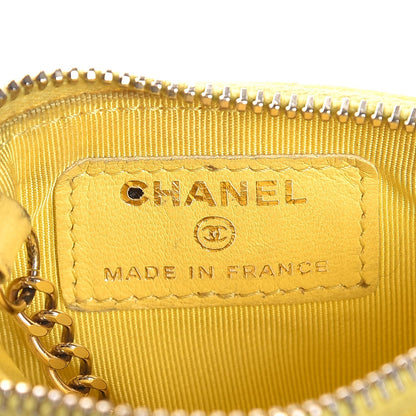 Chanel Lambskin Key Holder Case Yellow 6 of 8