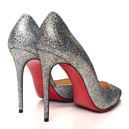 Christian Louboutin Patent Glitter Disco Ball Iriza 100 Pumps 38 Purple Pop Multicolor 4 of 7