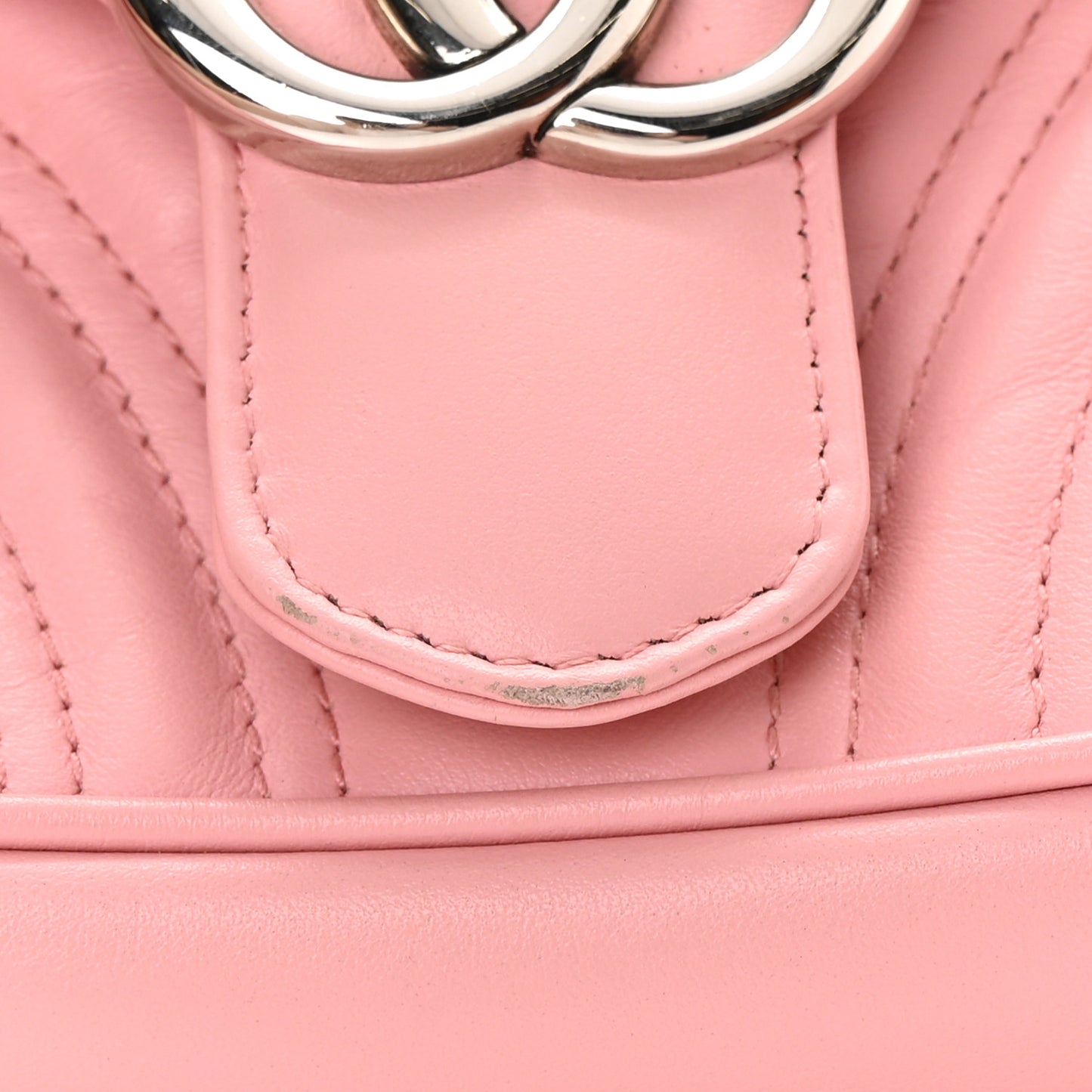 Calfskin Matelasse Mini GG Marmont Shoulder Bag Perfect Pink