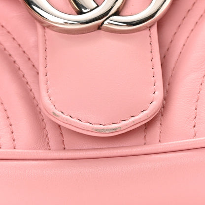 Gucci Calfskin Matelasse Mini GG Marmont Shoulder Bag Perfect Pink 12 of 21