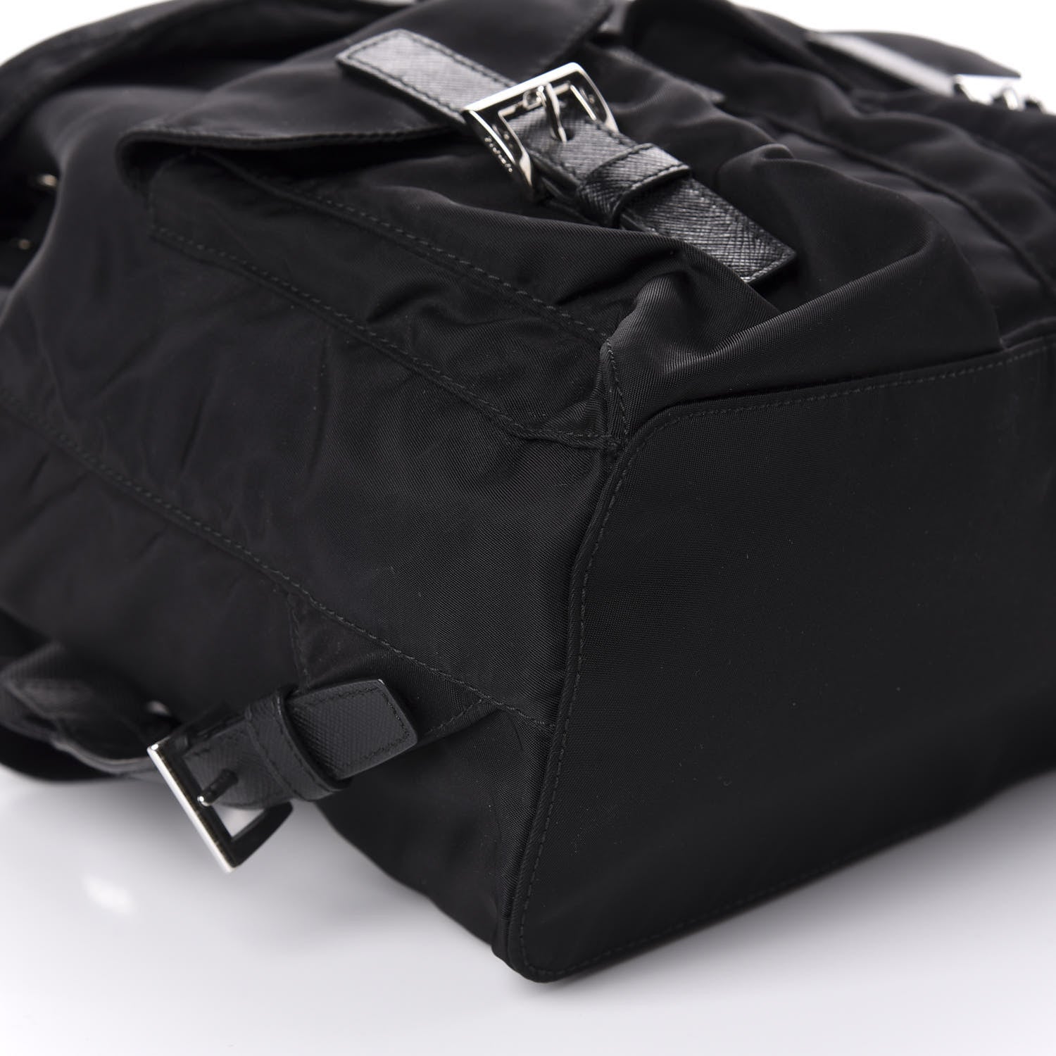 Prada Tessuto Nylon Saffiano Small Backpack Black 5 of 9