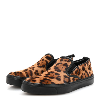 Gucci Pony Hair Jaguar Print Slip On Sneakers 36.5 4 of 10