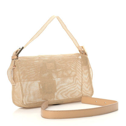 Fendi Cotton Lambskin Baguette With Embroidery Kit Naturale 2 of 13