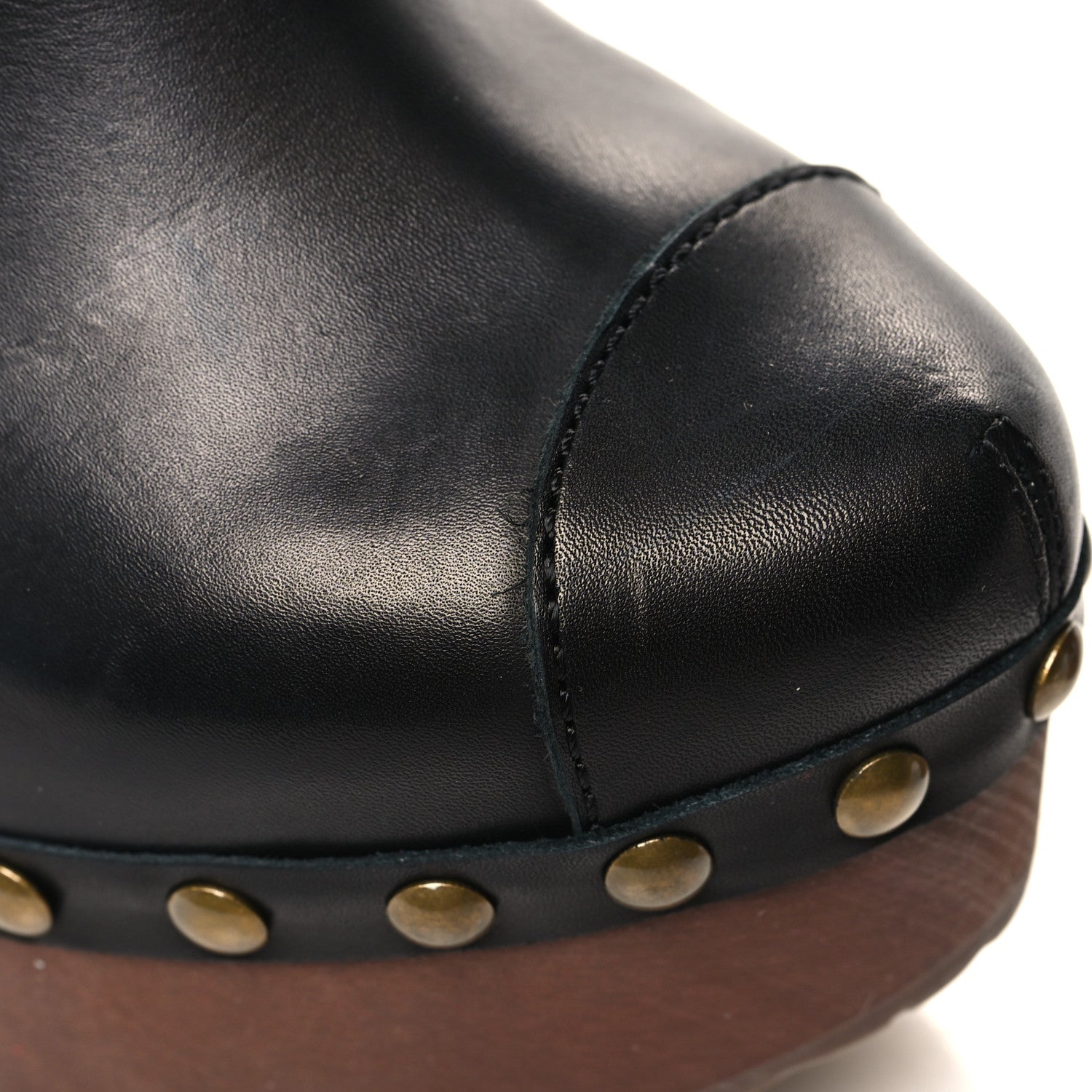 Chanel Calfskin Studded Clog 38.5 Black 9 of 9