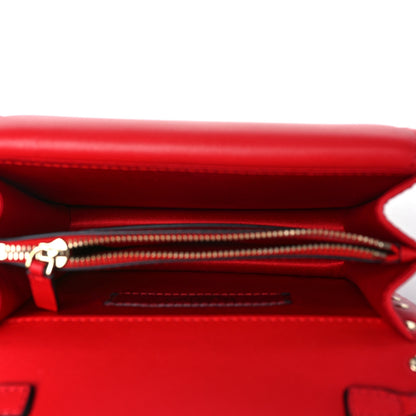 Valentino Garavani Vitello Rockstud Wallet On Chain Rouge Pur 4 of 7