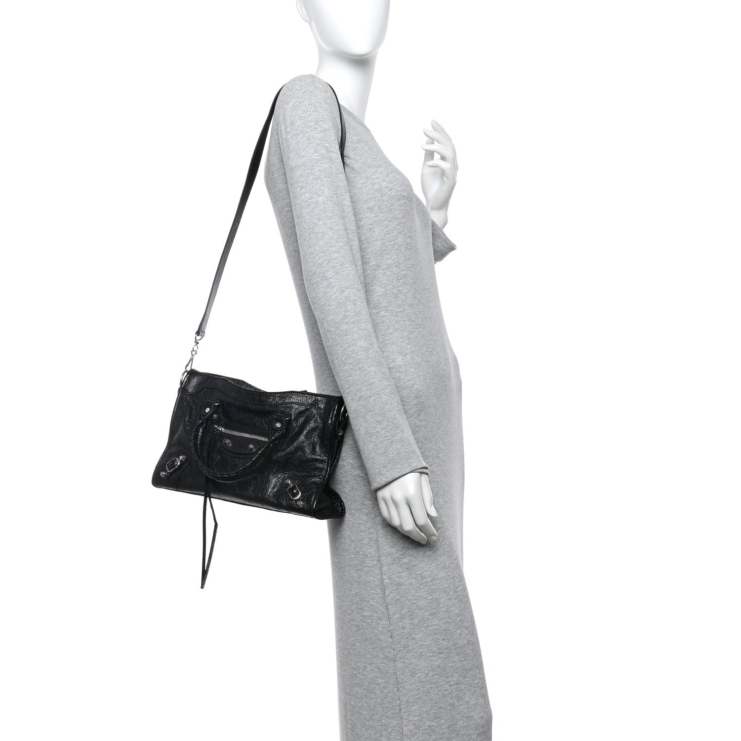 Balenciaga Agneau Arena Silver Hardware Small Le City Black 2 of 10