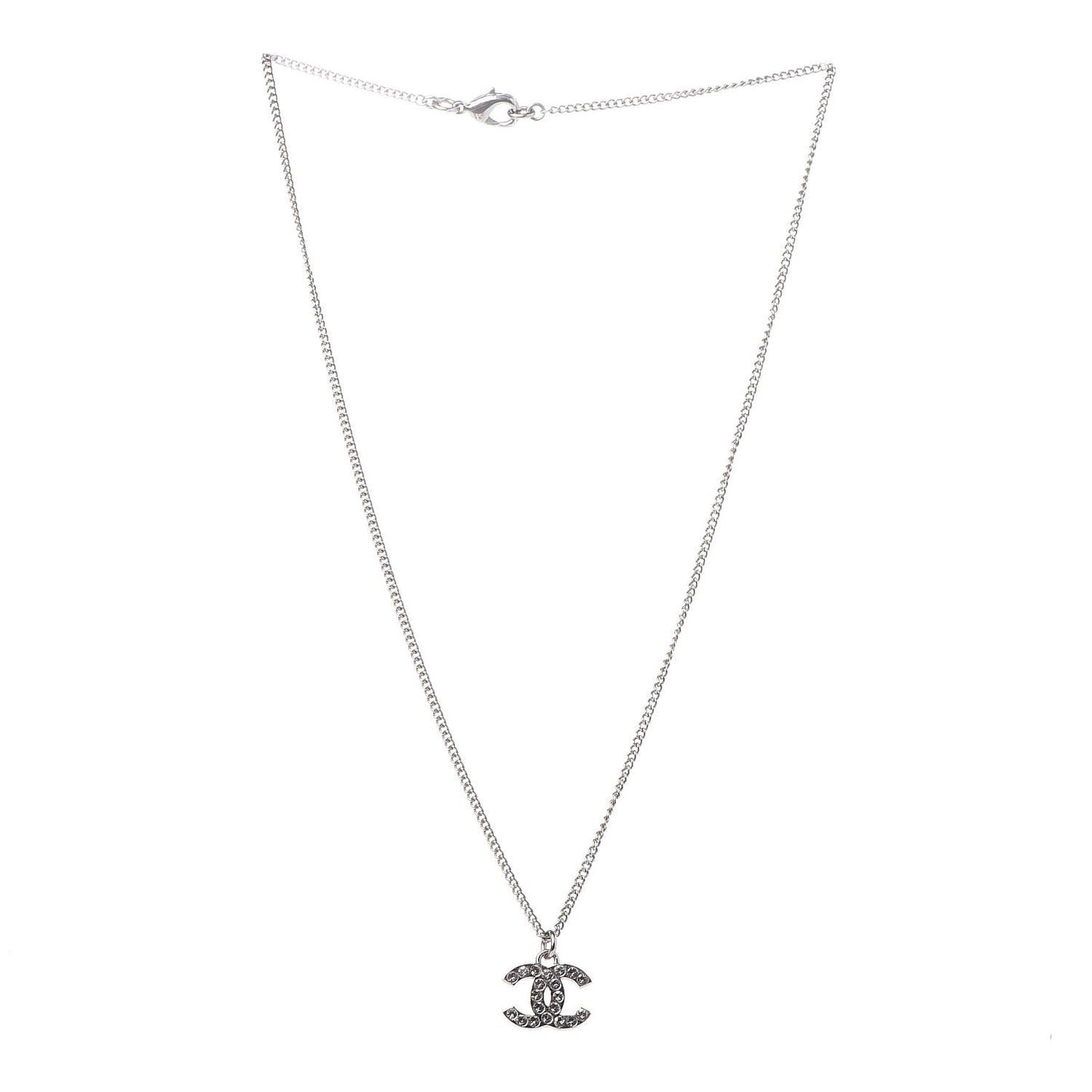 Crystal Timeless CC Necklace Silver