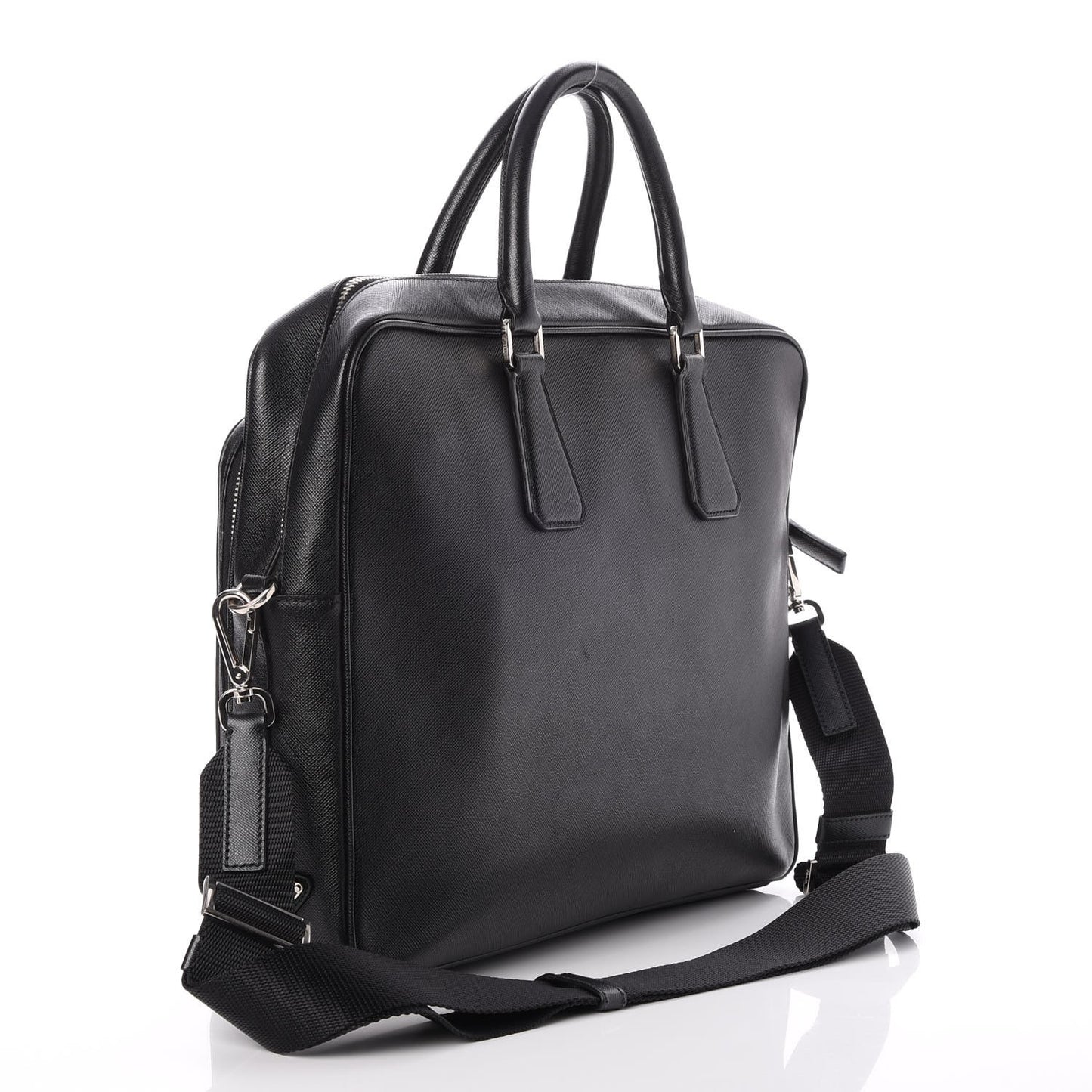 Saffiano Travel Briefcase Nero Black